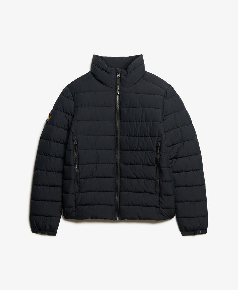 Fuji Embroidered Navy Padded Jacket-Front view