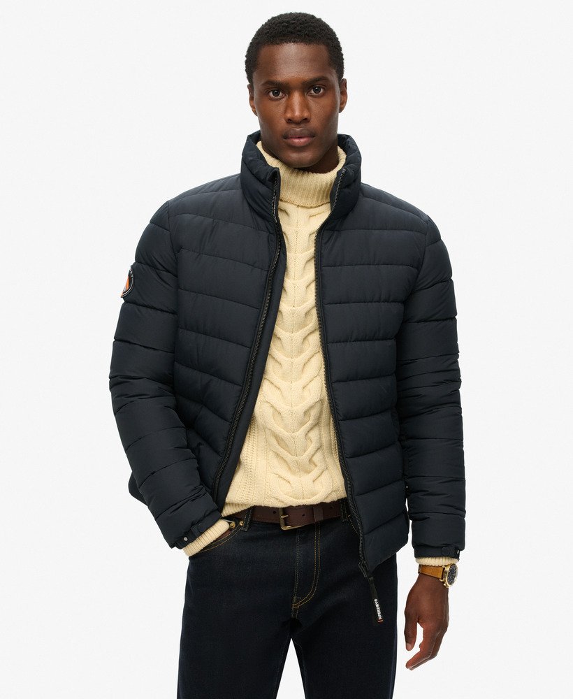 Fuji Embroidered Navy Padded Jacket