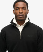 SUPERDRY Essential Logo Henley-Black Black detail view