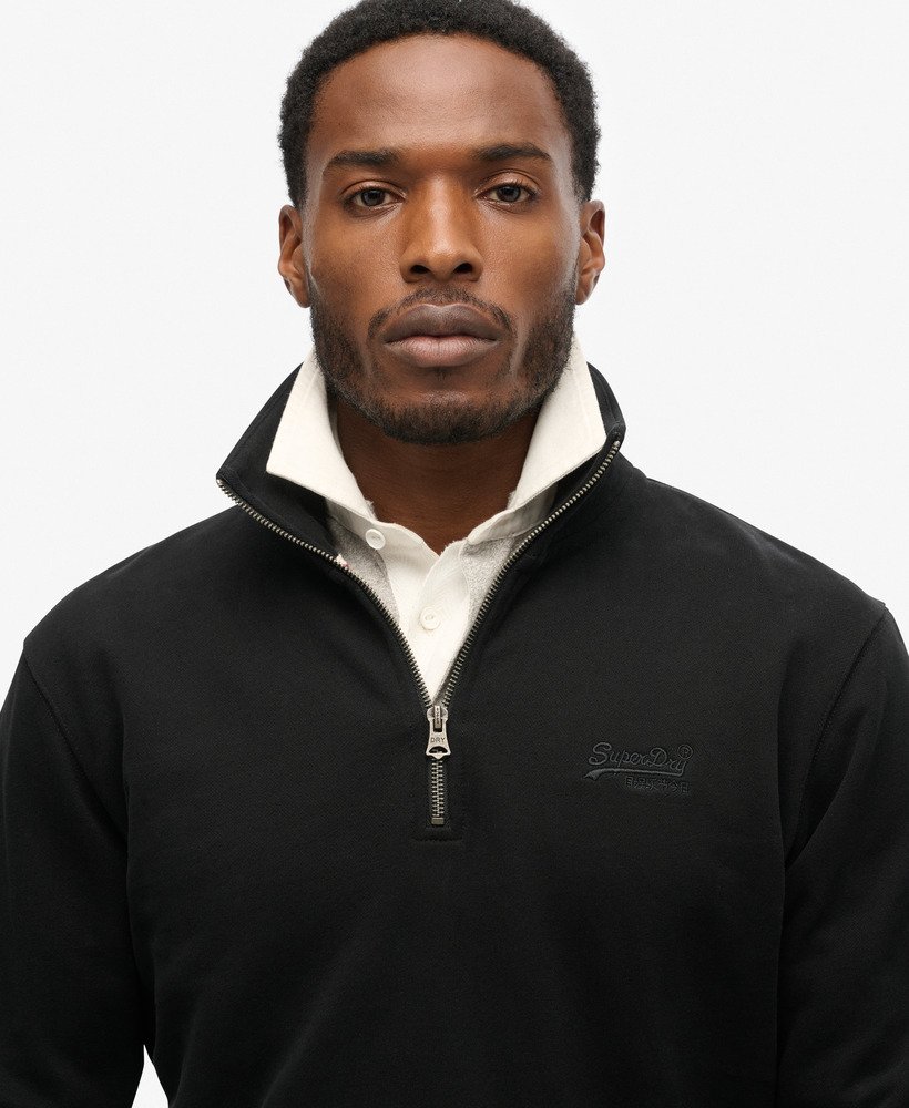 SUPERDRY Essential Logo Henley-Black Black detail view