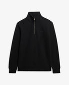 SUPERDRY Essential Logo Henley-Black Black flat front view