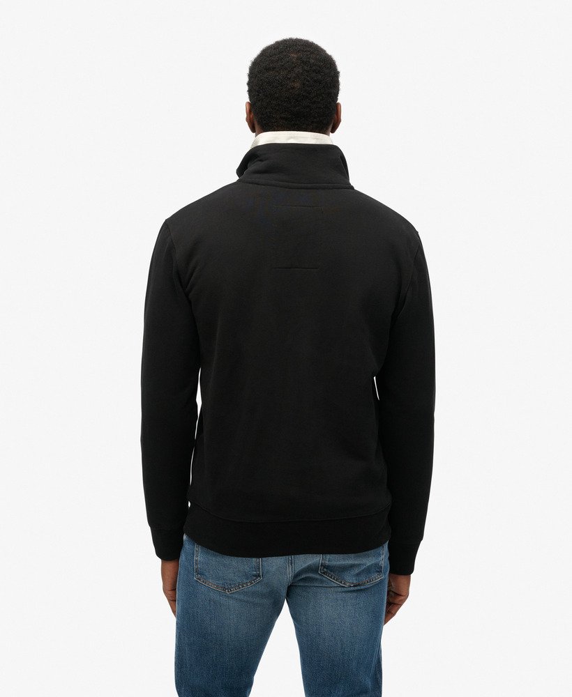 SUPERDRY Essential Logo Henley-Black Black back view