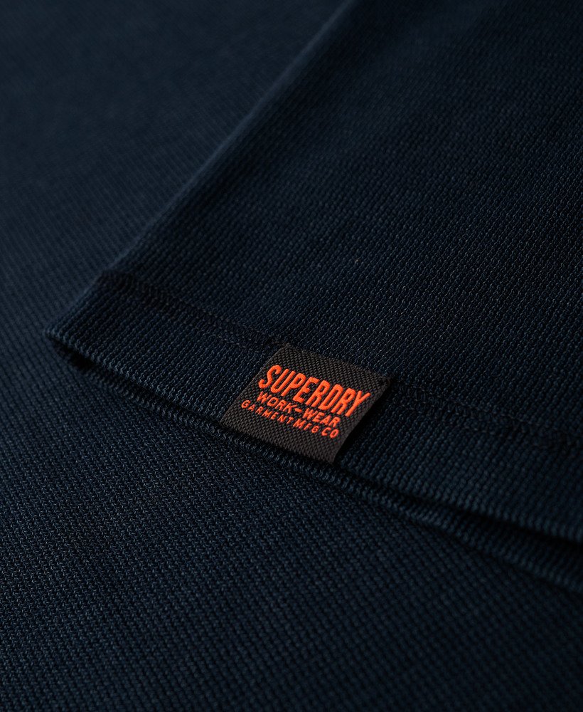 Vintage Textured Grandad Top-Eclipse Navy-Logo tab view