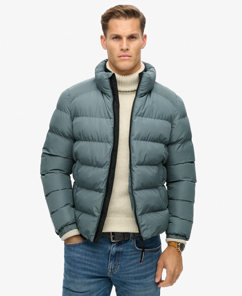 Sports Puffer Jacket-Stormy Weather Blue