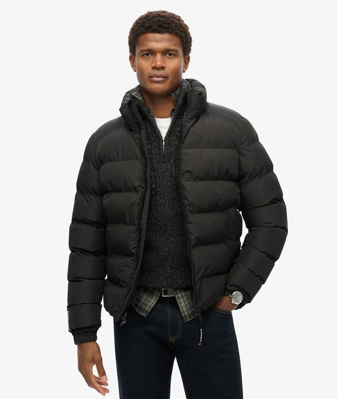 Sports Puffer Black Jacket