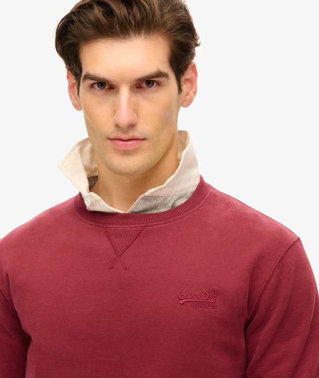 Essential Logo Crew Sweatshirt-Rich Burgundy