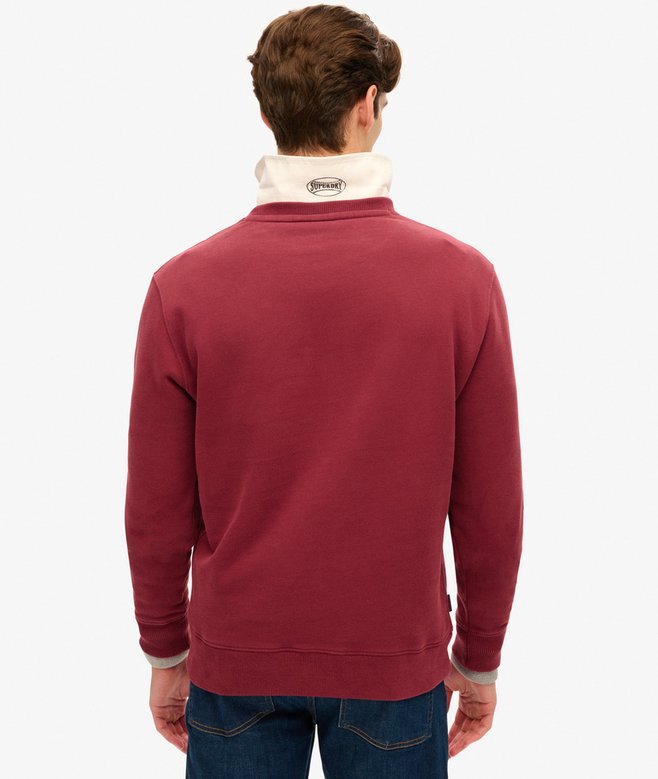 Essential Logo Crew Sweatshirt-Rich Burgundy