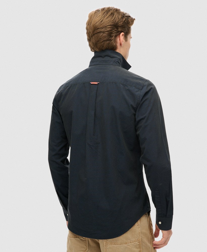 Casual Shirt-Grey/Navy Check-Back view