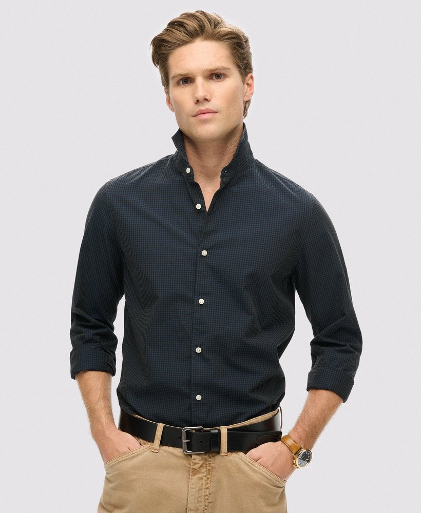 Casual Shirt-Grey/Navy Check