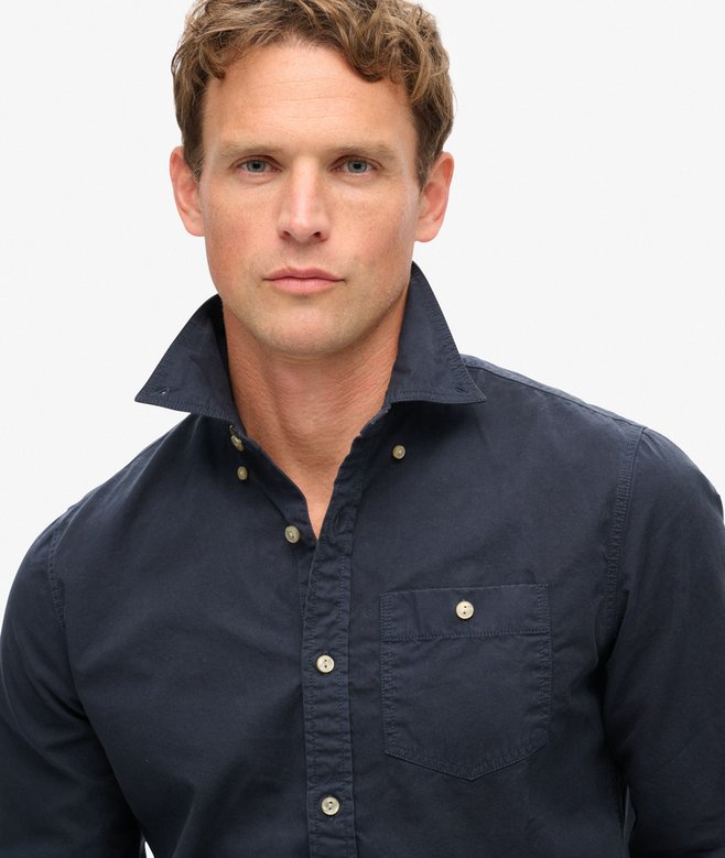 SUPERDRY Merchant Shirt-Eclipse Navy Eclipse Navy model front view