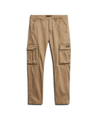 Front detail view of cargo pant in Tan Khaki