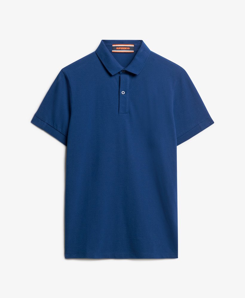 City Pique Polo-Pilot Mid Blue-Front view