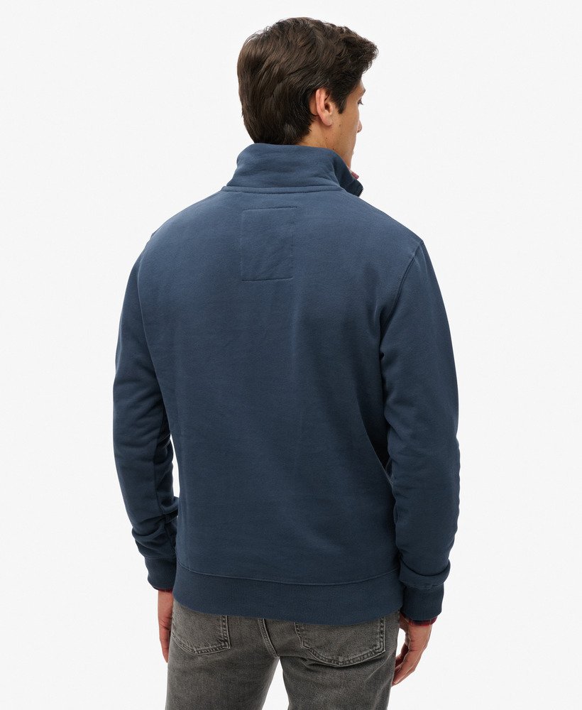 Essential Logo Henley-Navy-Back view