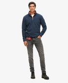Essential Logo Henley- Navy-Full model view