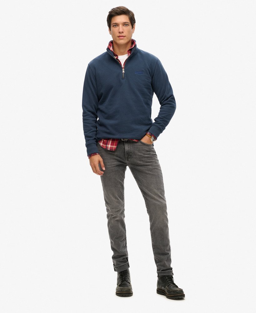 Essential Logo Henley- Navy-Full model view