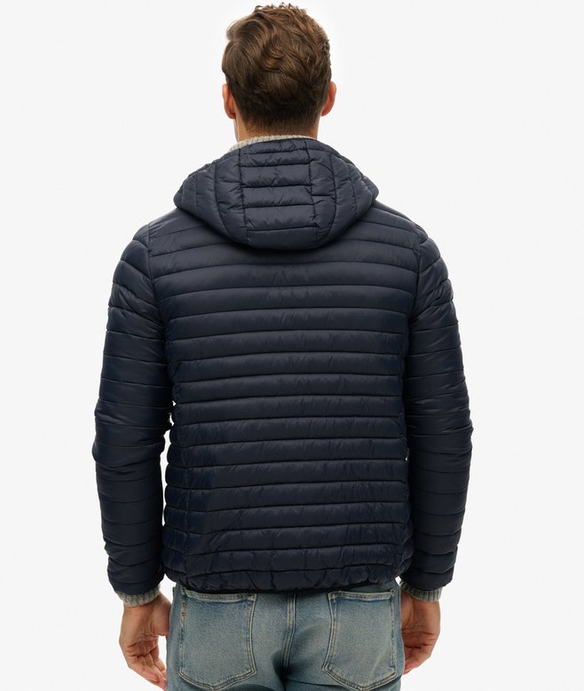 SUPERDRY Hooded Fuji Lite Eclipse Navy Jacket Eclipse Navy back view