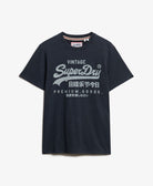 SUPERDRY Vintage Logo Classic Tee-Eclipse Navy Eclipse Navy front view