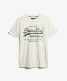 SUPERDRY Vintage Logo Classic Tee-Winter White Winter White front view