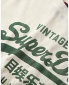 SUPERDRY Vintage Logo Classic Tee-Winter White Winter White model front view