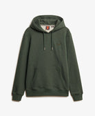 SUPERDRY Essential Logo Hoodie-Deep Forest Green Marl New Deep Forest Green Marl New front view