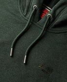 SUPERDRY Essential Logo Hoodie-Deep Forest Green Marl New Deep Forest Green Marl New model front view