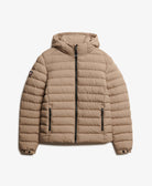 SUPERDRY Hooded Fuji Padded Jacket-Winter Twig Beige Winter Twig Beige front view