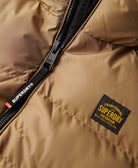 SUPERDRY Sports Puffer Rock Stone Gilet Rock Stone model front view