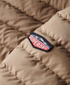 SUPERDRY Hooded Fuji Padded Jacket-Winter Twig Beige Winter Twig Beige model front view