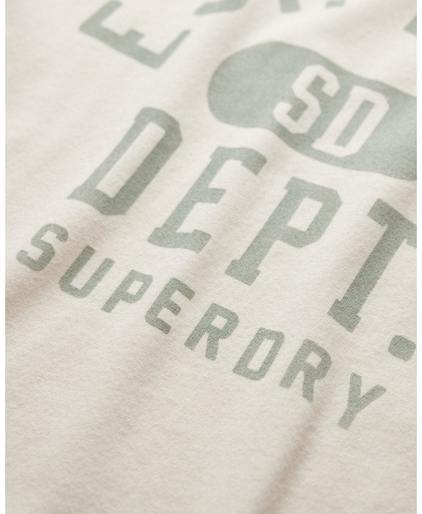 Athletic Graphic Fitted T-Shirt-Desert Bone Off White-Chest graphic view