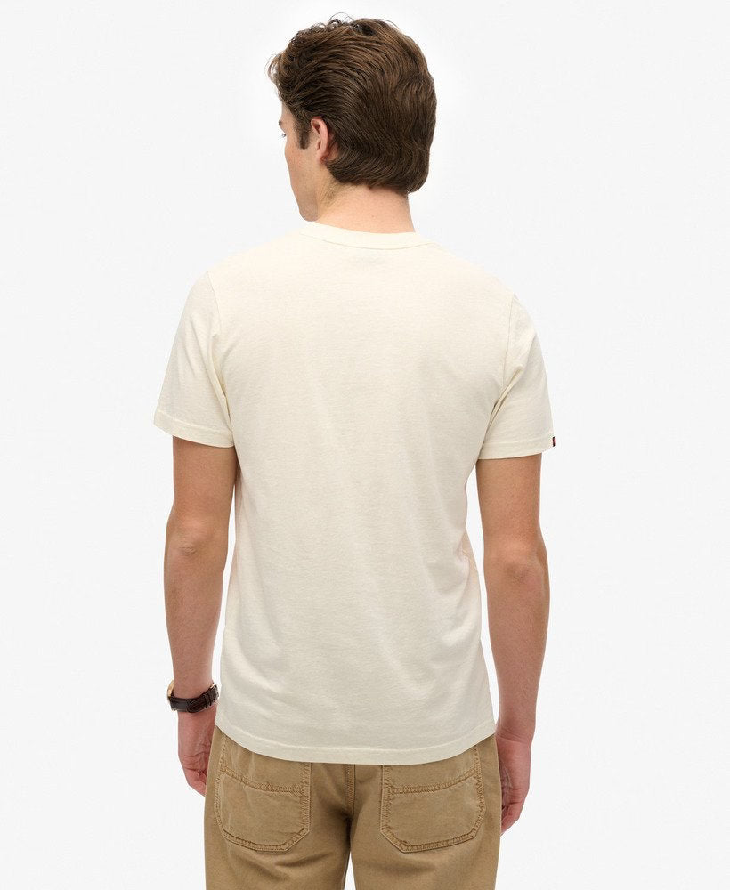 SUPERDRY Vintage Logo Workwear Relaxed Tee-Riff White Riff White detail view