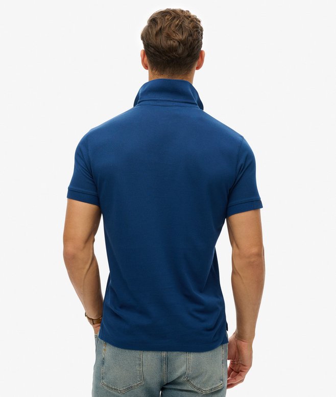 City Pique Pilot Mid Blue Polo