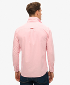 SUPERDRY Essentials Oxford City Pink Shirt City Pink Chambray Oxford back view