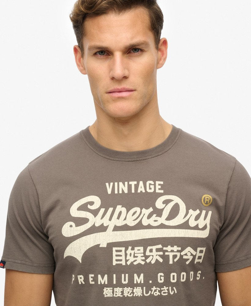 SUPERDRY Vintage Logo Workwear Relaxed Tee-Vintage Black Vintage Black back view