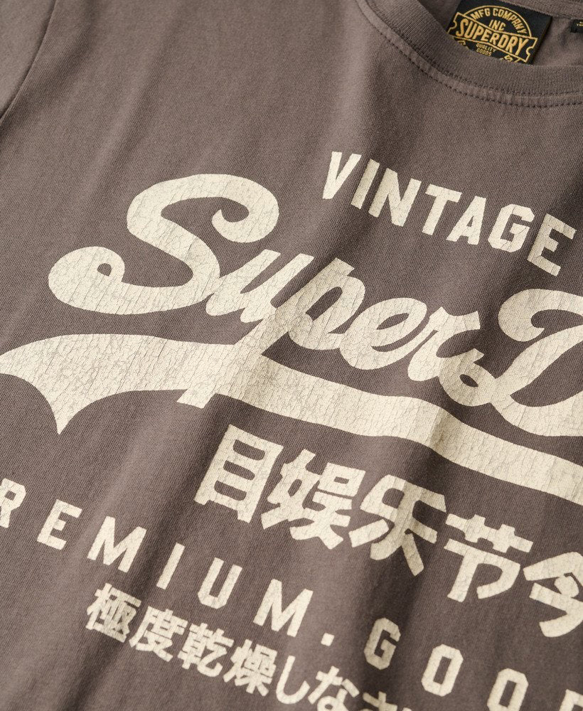 SUPERDRY Vintage Logo Workwear Relaxed Tee-Vintage Black Vintage Black side view