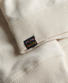 Superdry Ladies Athletic Essentials Relaxed Applique Off White Sweatshirt Desert Bone Off White flat front view