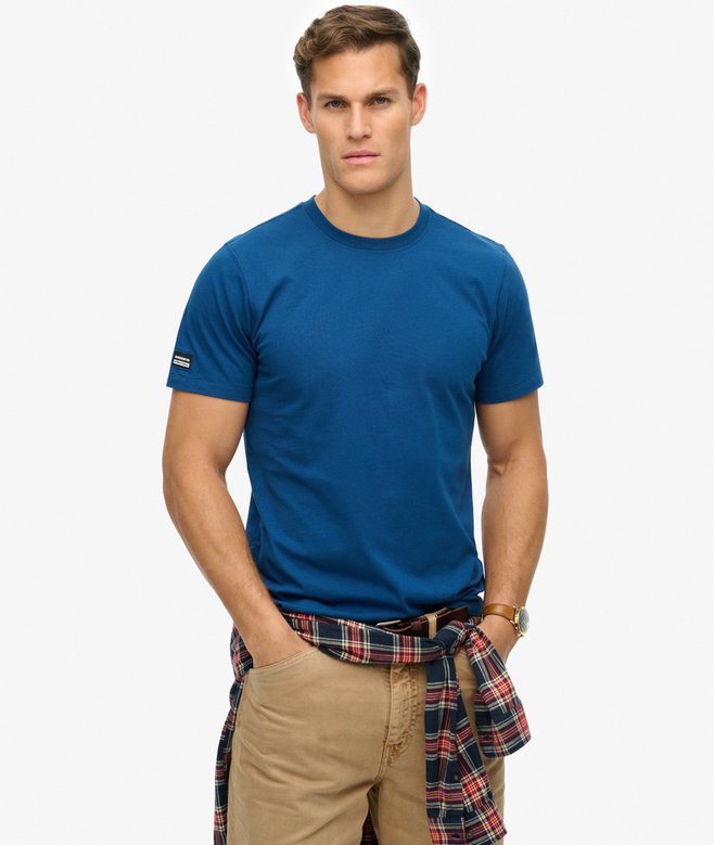 Men's City Tee-Pilot Mid Blue-Model Front View