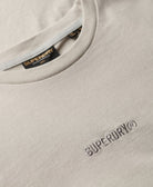 SUPERDRY Micro Logo T Shirt-Vapor Grey Vapor Grey model front view