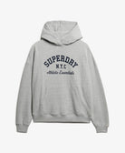 Superdry Ladies Athletic Essentials Relax Hood-Athletic Grey Marl Athletic Grey Marl flat front view