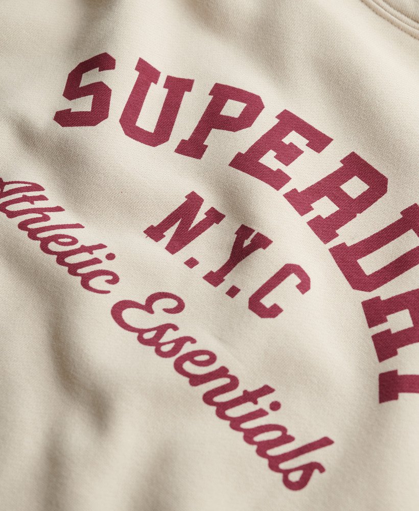 Athletic Essentials Relax Oat Bran Hoodie-Chest logo view