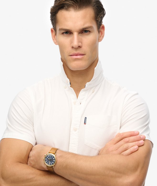 Oxford Short Sleeve Shirt-Optic