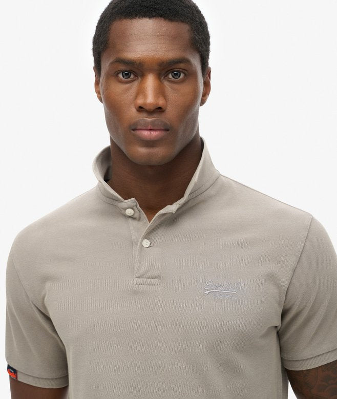 Vintage Destroy Polo-Destroy Dove Grey
