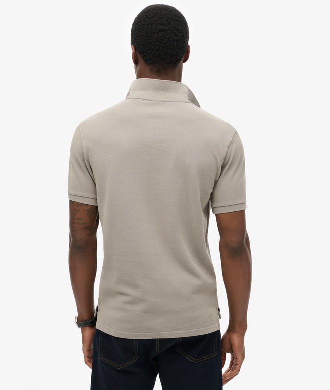 Vintage Destroy Polo-Destroy Dove Grey