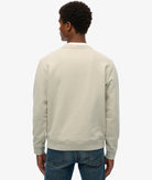 SUPERDRY Essential Logo Crew Sweatshirt-Light Stone Beige Light Stone Beige back view