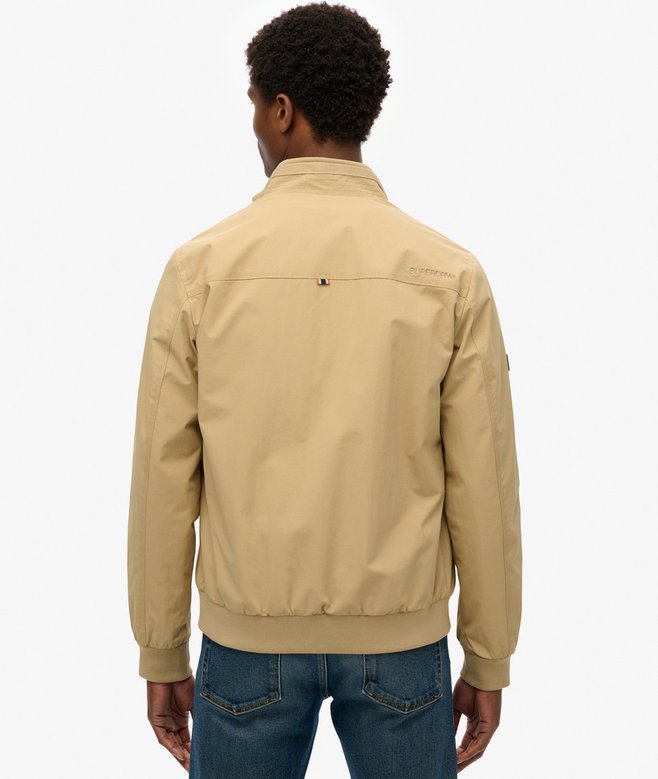 SUPERDRY Nylon Harrington Jacket-Canyon Beige Canyon Beige back view