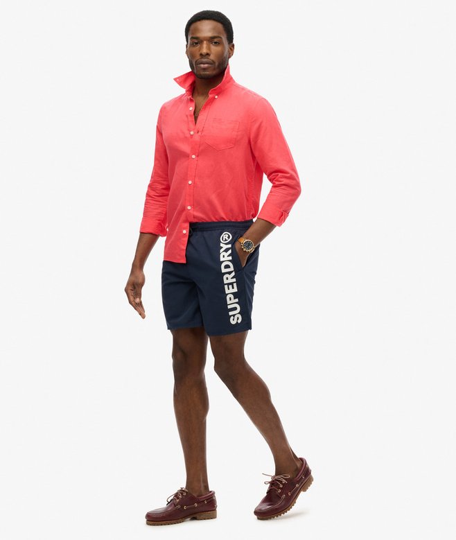 SUPERDRY Sport Graphic Nautical Navy Swim Short Nautical Navy back view