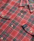 SUPERDRY Merchant Linen Red Check Shirt RED CHECK side view
