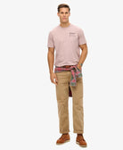 SUPERDRY Utility Sport Graphic Cloud Grey Tee Cloud Grey model front view