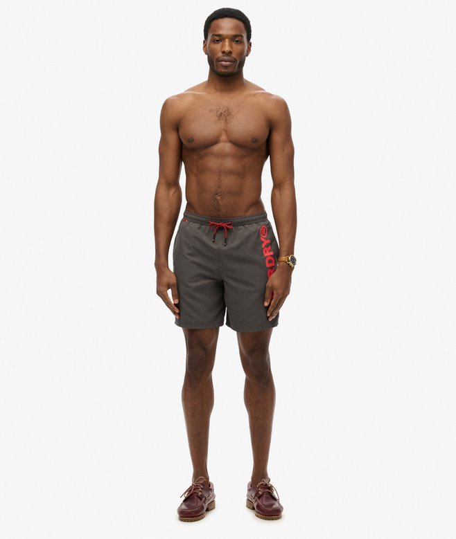 SUPERDRY Sport Graphic 17 Swim Short-Charcoal CHARCOAL side view