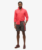 SUPERDRY Sport Graphic 17 Swim Short-Charcoal CHARCOAL model front view