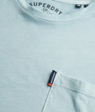SUPERDRY Classic Essential Pocket Tee-Washed Sunset Blue Washed Sunset Blue back view
